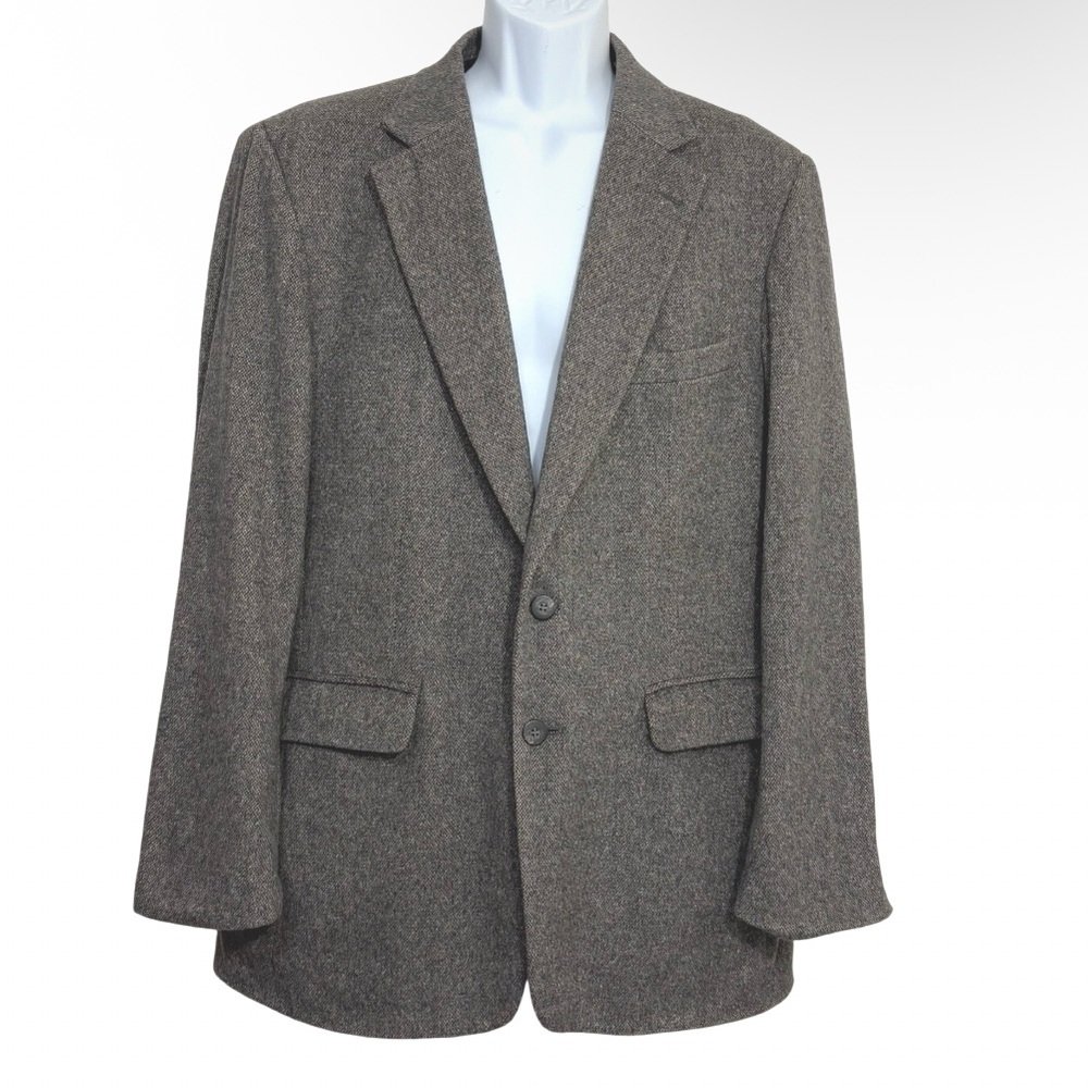 Ropers Manchester Wool Men's Charcoal Blazer Herringbone Tweed Classic